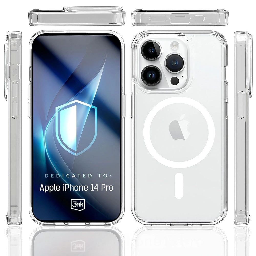 MagSafe-deksel for Apple iPhone 14 Pro, 3MK, Armor MagCase, Transparent