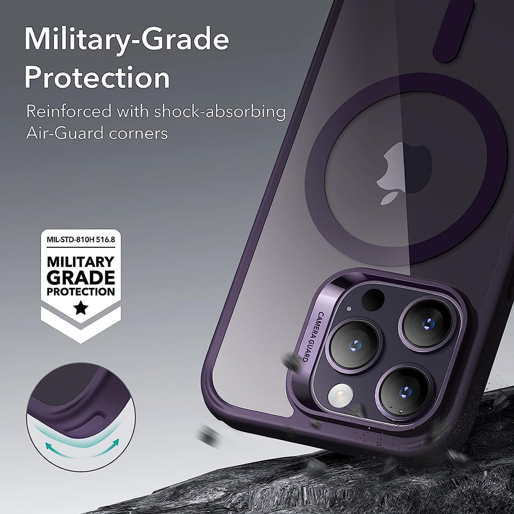 MagSafe-deksel for Apple iPhone 14 Pro, ESR, Classic Hybrid, Lilla Transparent