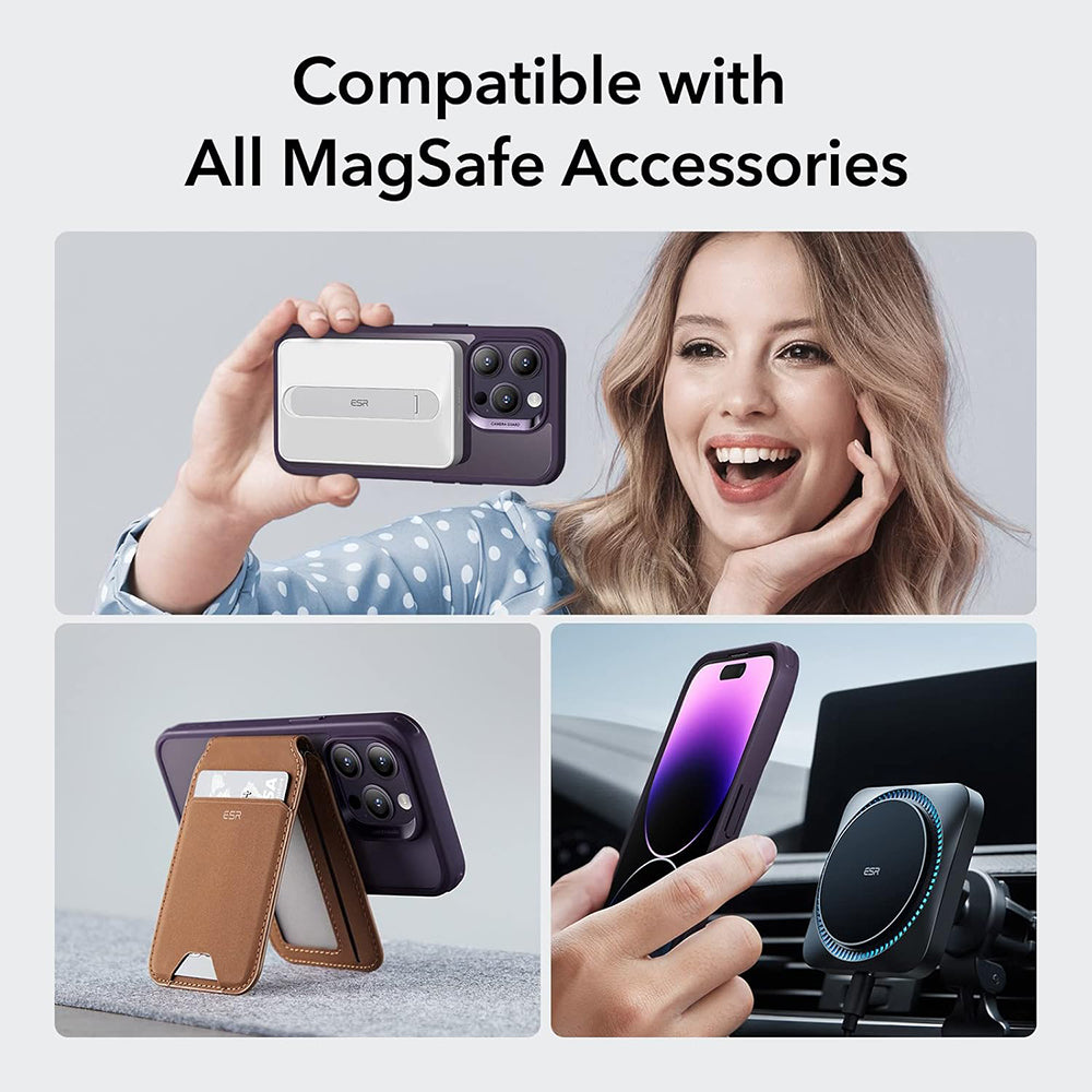 MagSafe-deksel for Apple iPhone 14 Pro, ESR, Classic Hybrid, Lilla Transparent