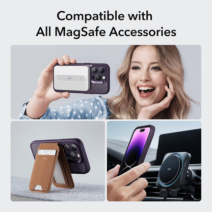 MagSafe-deksel for Apple iPhone 14 Pro, ESR, Classic Hybrid, Lilla Transparent