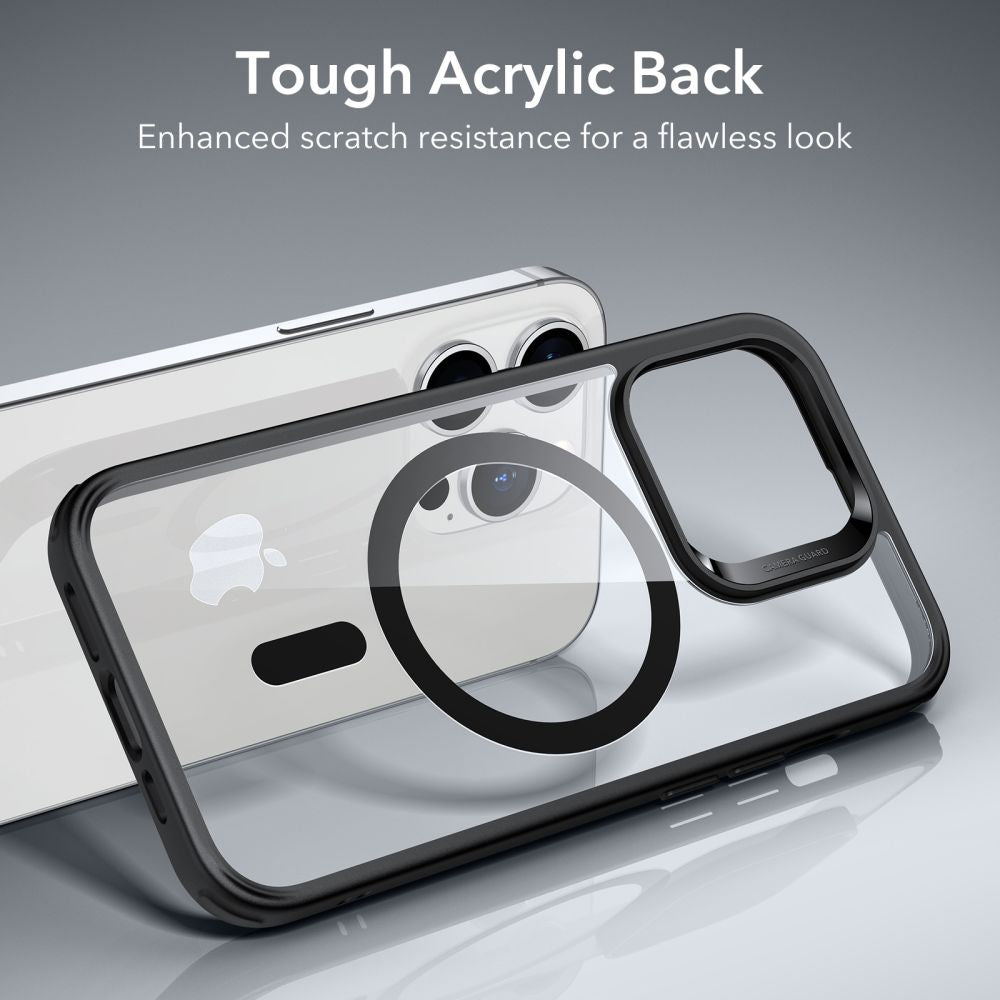 MagSafe-deksel for Apple iPhone 14 Pro, ESR, Classic Hybrid, Svart Transparent