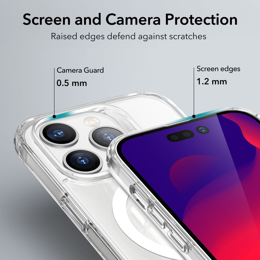 MagSafe-deksel for Apple iPhone 14 Pro, ESR, Classic Hybrid, Gjennomsiktig