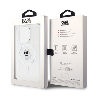 MagSafe-deksel for Apple iPhone 14 Pro, Karl Lagerfeld, IML Choupette, Gjennomsiktig