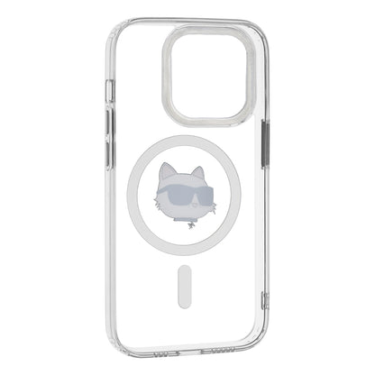 MagSafe-deksel for Apple iPhone 14 Pro, Karl Lagerfeld, IML Metal Choupette's Head, Hvit