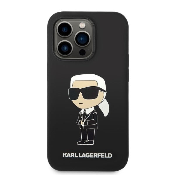 MagSafe-deksel for Apple iPhone 14 Pro, Karl Lagerfeld, Silicone Ikonik Karl, Svart