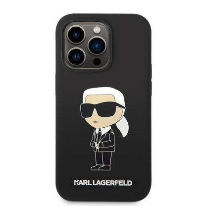 MagSafe-deksel for Apple iPhone 14 Pro, Karl Lagerfeld, Silicone Ikonik Karl, Svart