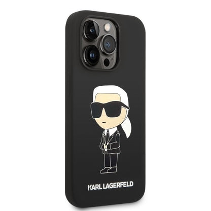 MagSafe-deksel for Apple iPhone 14 Pro, Karl Lagerfeld, Silicone Ikonik Karl, Svart