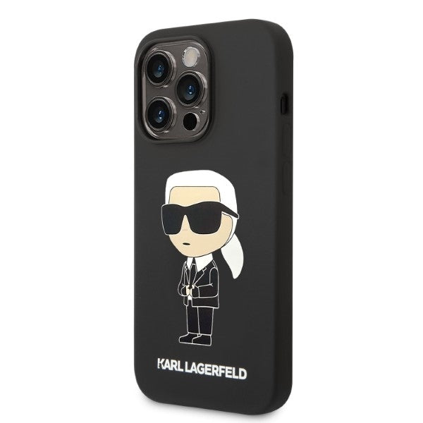 MagSafe-deksel for Apple iPhone 14 Pro, Karl Lagerfeld, Silicone Ikonik Karl, Svart