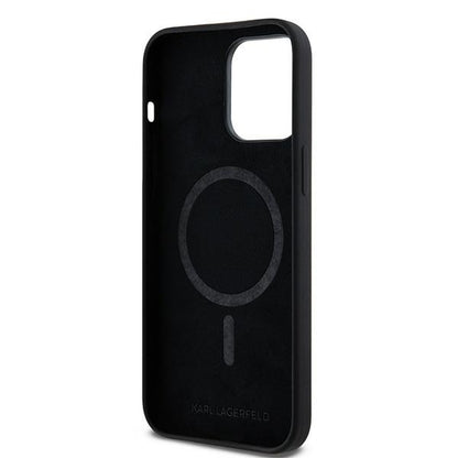 MagSafe-deksel for Apple iPhone 14 Pro, Karl Lagerfeld, Silicone Karl & Choupette, Svart