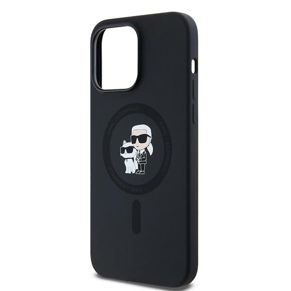 MagSafe-deksel for Apple iPhone 14 Pro, Karl Lagerfeld, Silicone Karl & Choupette, Svart