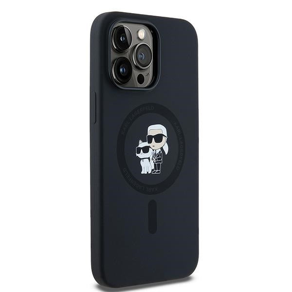 MagSafe-deksel for Apple iPhone 14 Pro, Karl Lagerfeld, Silicone Karl & Choupette, Svart