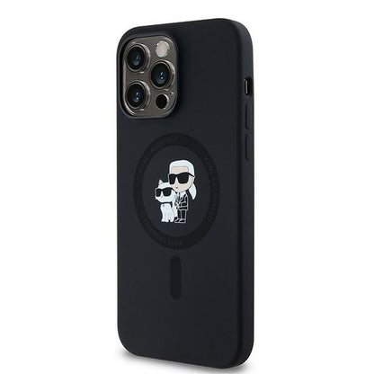 MagSafe-deksel for Apple iPhone 14 Pro, Karl Lagerfeld, Silicone Karl & Choupette, Svart
