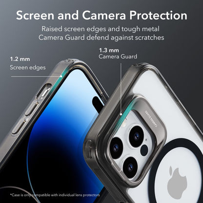 MagSafe-deksel for Apple iPhone 14 Pro Max, ESR, Classic Kickstand, Svart Transparent