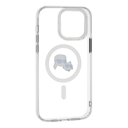 MagSafe-deksel for Apple iPhone 14 Pro Max, Karl Lagerfeld, IML Metal Karl & Choupette's Heads, Hvit