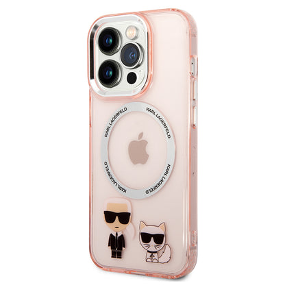 MagSafe-deksel for Apple iPhone 14 Pro Max, Karl Lagerfeld, Karl & Choupette Aluminium, Rosa