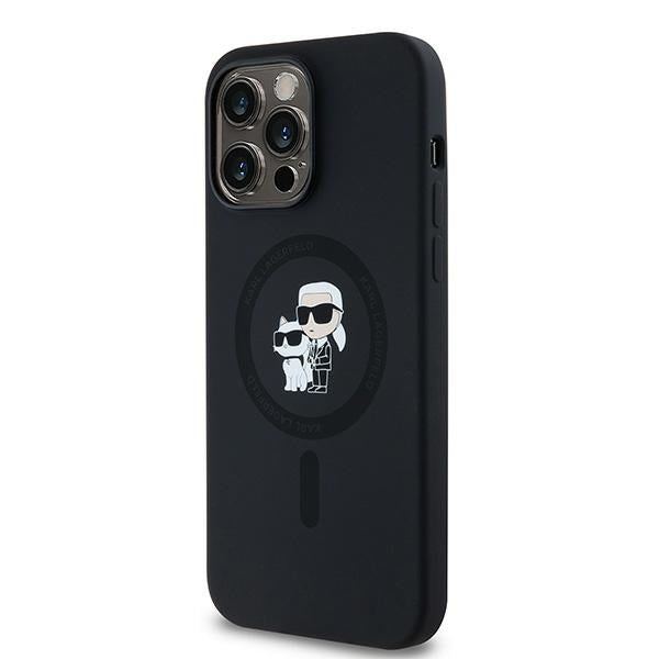 MagSafe-deksel for Apple iPhone 14 Pro Max, Karl Lagerfeld, Silicone Karl & Choupette, Svart