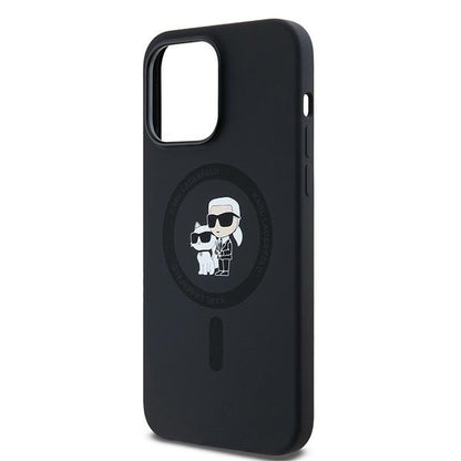MagSafe-deksel for Apple iPhone 14 Pro Max, Karl Lagerfeld, Silicone Karl & Choupette, Svart