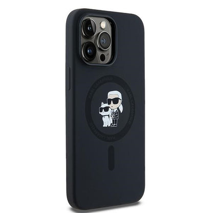 MagSafe-deksel for Apple iPhone 14 Pro Max, Karl Lagerfeld, Silicone Karl & Choupette, Svart