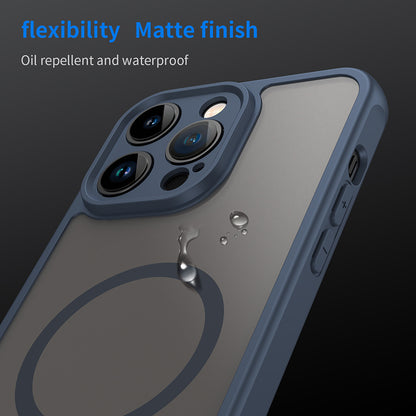 MagSafe-deksel for Apple iPhone 14 Pro Max, Techsuit, HaloFrost II, Marineblå
