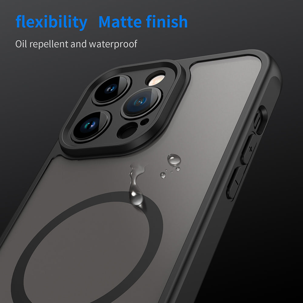 MagSafe-deksel for Apple iPhone 14 Pro Max, Techsuit, HaloFrost II, Svart