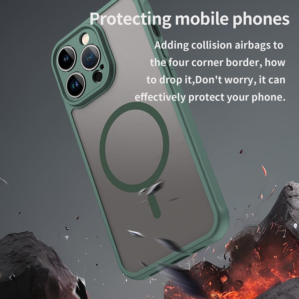 MagSafe-deksel for Apple iPhone 14 Pro Max, Techsuit, HaloFrost II, Grønn