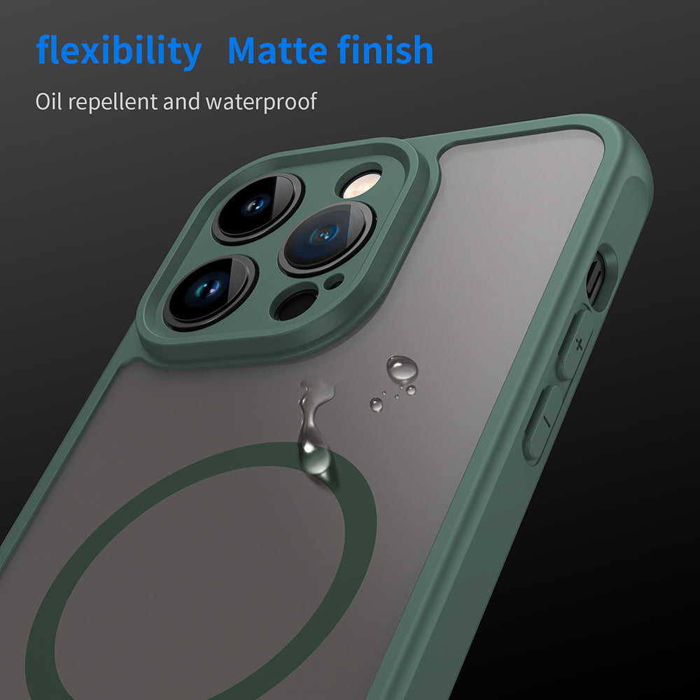 MagSafe-deksel for Apple iPhone 14 Pro Max, Techsuit, HaloFrost II, Grønn