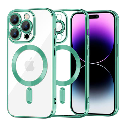 MagSafe-deksel for Apple iPhone 14 Pro Max, Techsuit, Luxury Crystal, Lys grønn