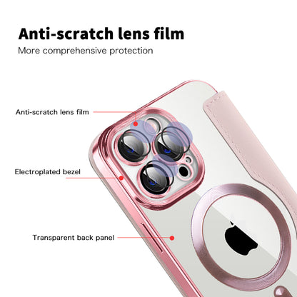 MagSafe-deksel for Apple iPhone 14 Pro Max, Techsuit, SmartMag Book, Rosa