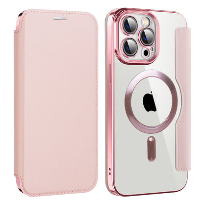 MagSafe-deksel for Apple iPhone 14 Pro Max, Techsuit, SmartMag Book, Rosa