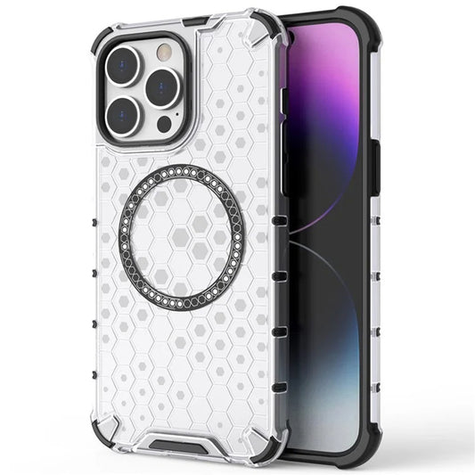 MagSafe-deksel for Apple iPhone 14 Pro, Techsuit, HoneyComb Shield, svart