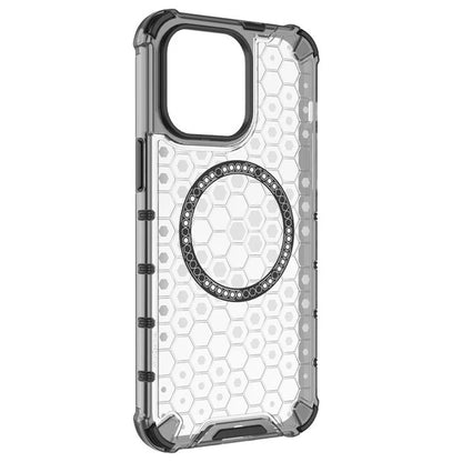 MagSafe-deksel for Apple iPhone 14 Pro, Techsuit, HoneyComb Shield, svart