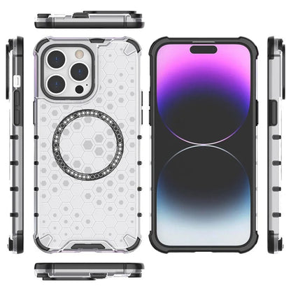 MagSafe-deksel for Apple iPhone 14 Pro, Techsuit, HoneyComb Shield, svart