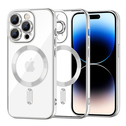 MagSafe-deksel for Apple iPhone 14 Pro, Techsuit, Luxury Crystal, Sølv