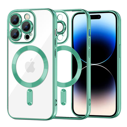 MagSafe-deksel for Apple iPhone 14 Pro, Techsuit, Luxury Crystal, Lys grønn