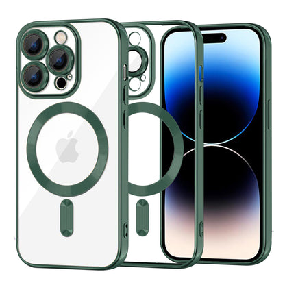 MagSafe-deksel for Apple iPhone 14 Pro, Techsuit, Luxury Crystal, Mørkegrønn