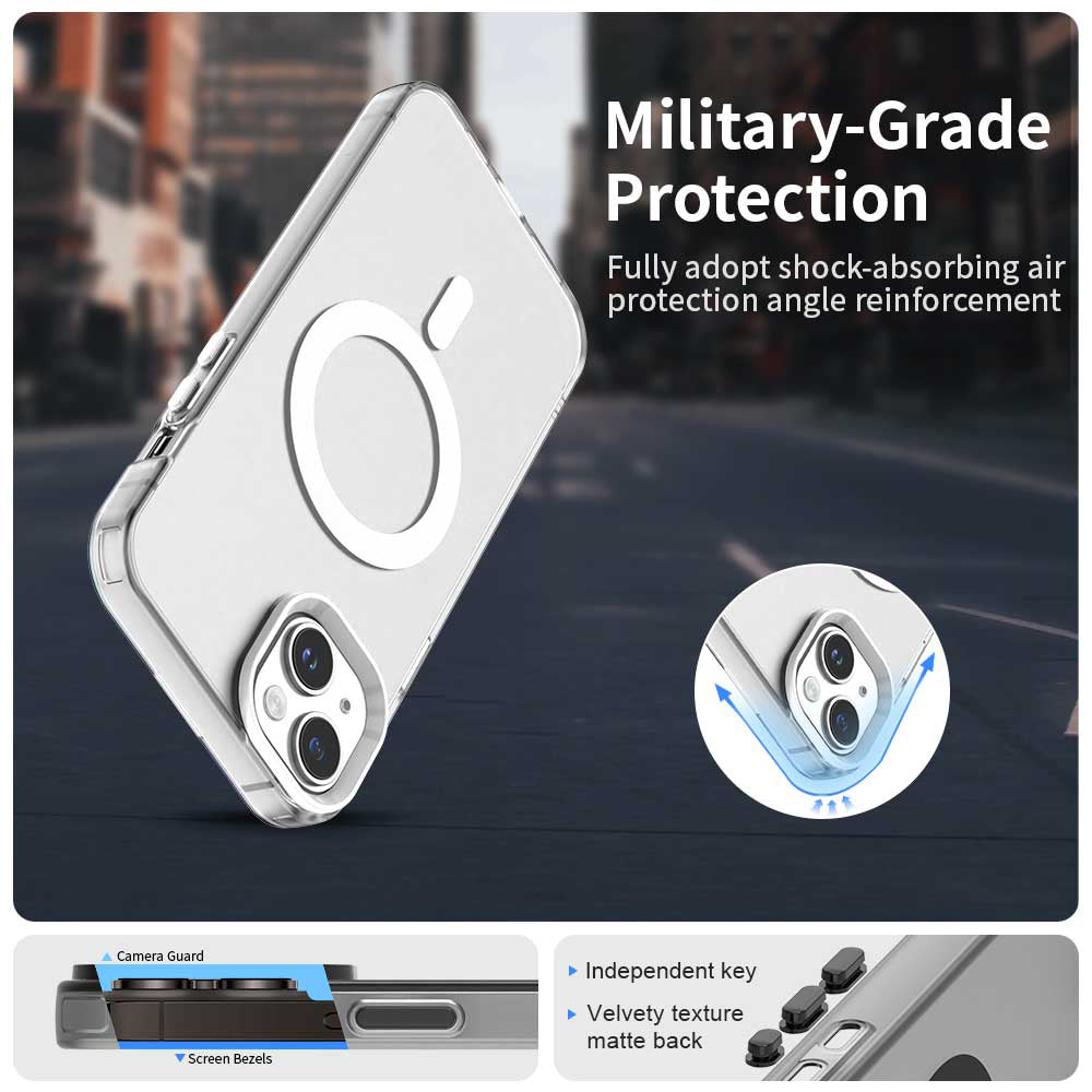 MagSafe-deksel for Apple iPhone 14, Techsuit, CandyCase, hvit