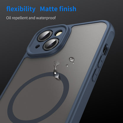 MagSafe-deksel for Apple iPhone 14, Techsuit, HaloFrost II, Marineblå