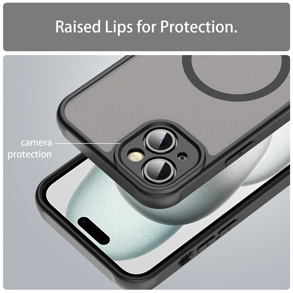 MagSafe-deksel for Apple iPhone 14, Techsuit, HaloFrost II, svart