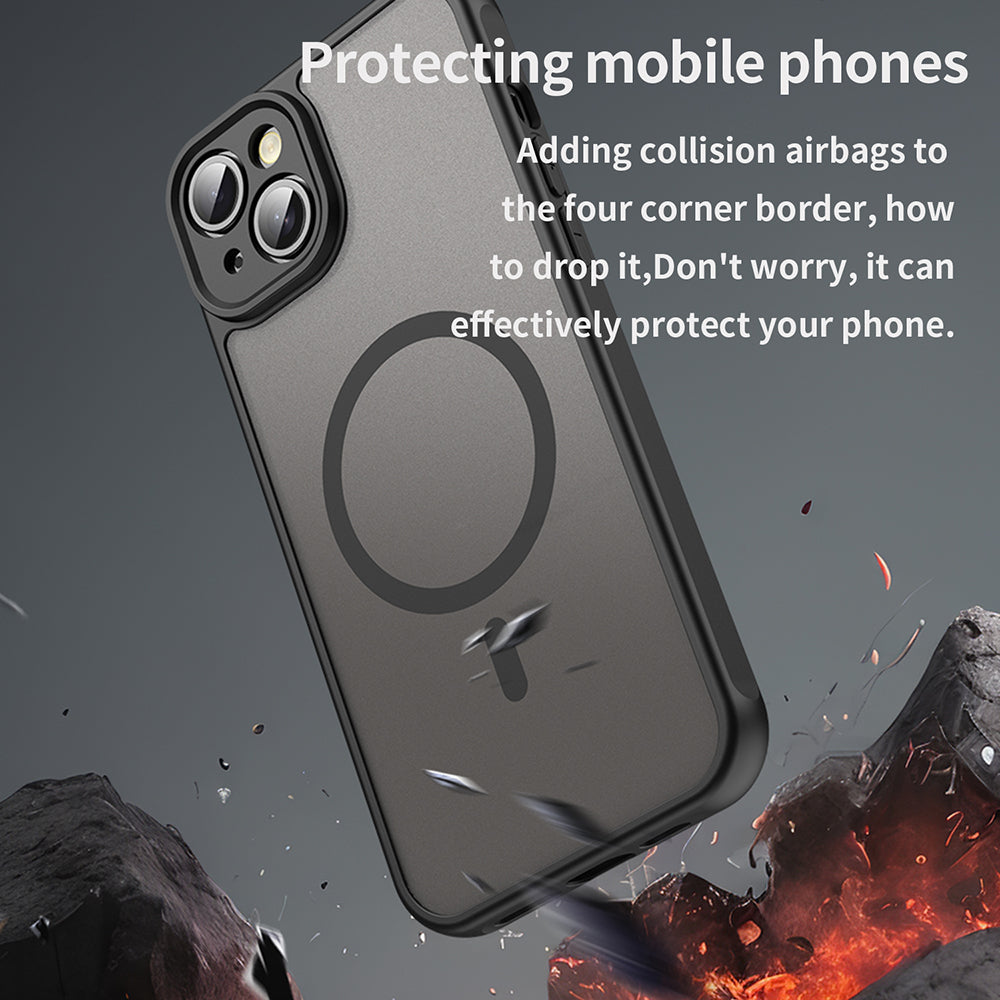 MagSafe-deksel for Apple iPhone 14, Techsuit, HaloFrost II, svart