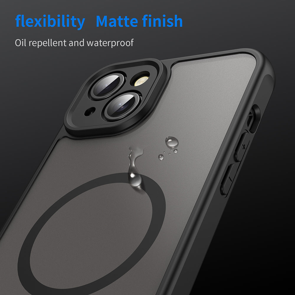 MagSafe-deksel for Apple iPhone 14, Techsuit, HaloFrost II, svart