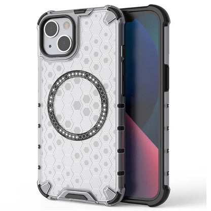 MagSafe-deksel for Apple iPhone 14, Techsuit, HoneyComb Shield, hvit