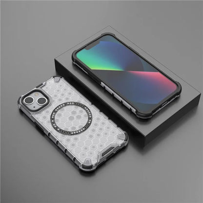 MagSafe-deksel for Apple iPhone 14, Techsuit, HoneyComb Shield, hvit