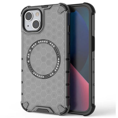 MagSafe-deksel for Apple iPhone 14, Techsuit, HoneyComb Shield, Svart