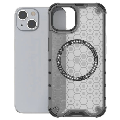 MagSafe-deksel for Apple iPhone 14, Techsuit, HoneyComb Shield, Svart