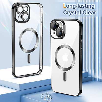 MagSafe-deksel for Apple iPhone 14, Techsuit, Luxury Crystal, Svart