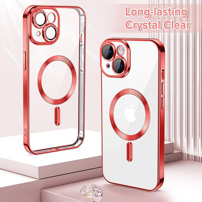 MagSafe-deksel for Apple iPhone 14, Techsuit, Luxury Crystal, Rød