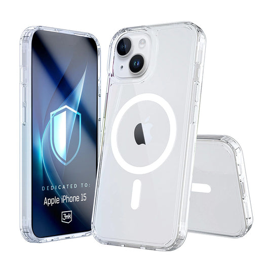 MagSafe-deksel for Apple iPhone 15, 3MK, Armor MagCase, Transparent
