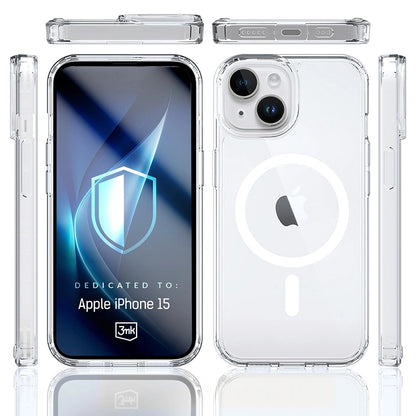 MagSafe-deksel for Apple iPhone 15, 3MK, Armor MagCase, Transparent