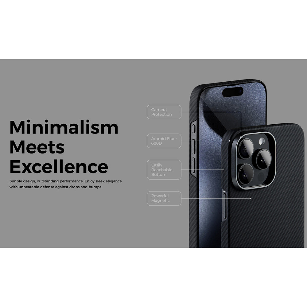 MagSafe-deksel for Apple iPhone 15, Edizard, Air, Svart