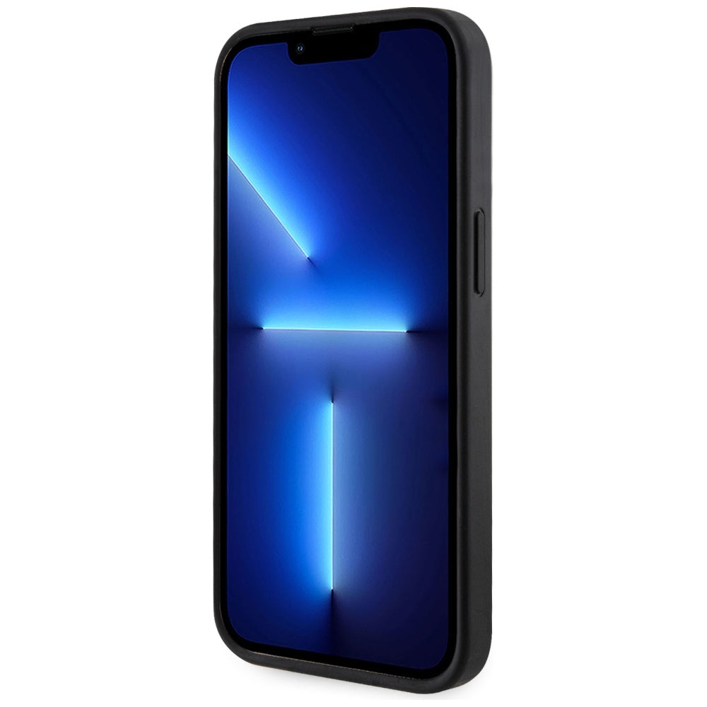 MagSafe-deksel for Apple iPhone 15, Guess, Cardslot 4G Stripes, Svart